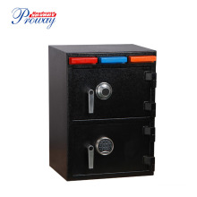 Safe with Deposit Slot, Home Office Metal Commercial Security Electronic Digital Cash Drop Depository Safe Deposit Locker/